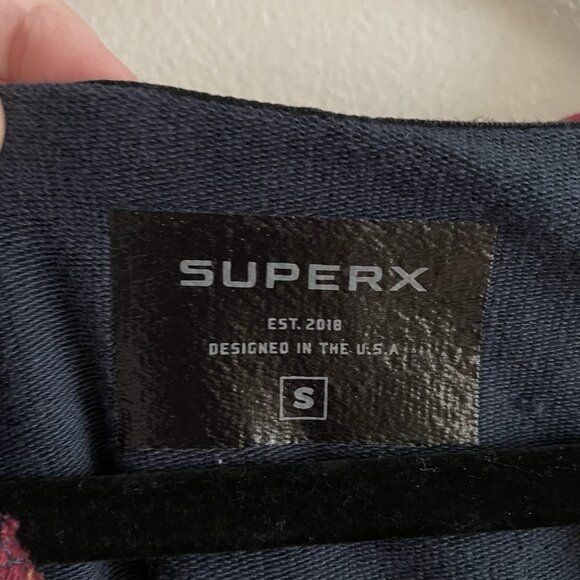 Superx Men S Navy Blue Athletic Clark Kent Superman The Kent Full Zip Hoodie - Picture 9 of 12